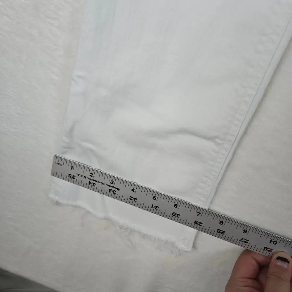 J Crew 9" Demi Boot Crop Jeans White Womens size 25 0694 - Picture 10 of 11